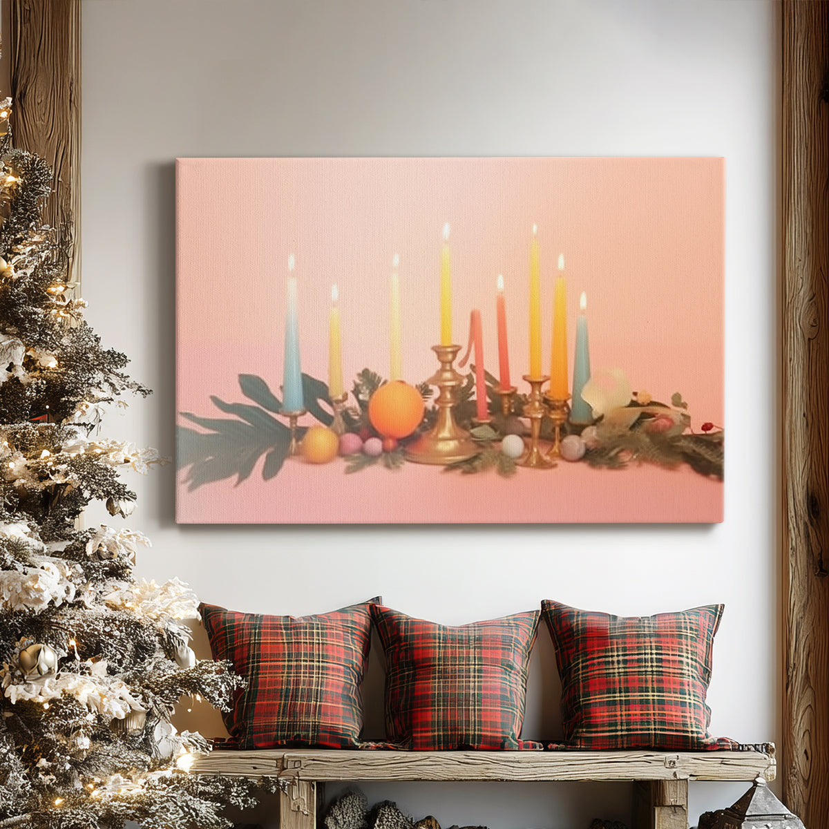 Crimson Whisper of Skies - Canvas Art Print