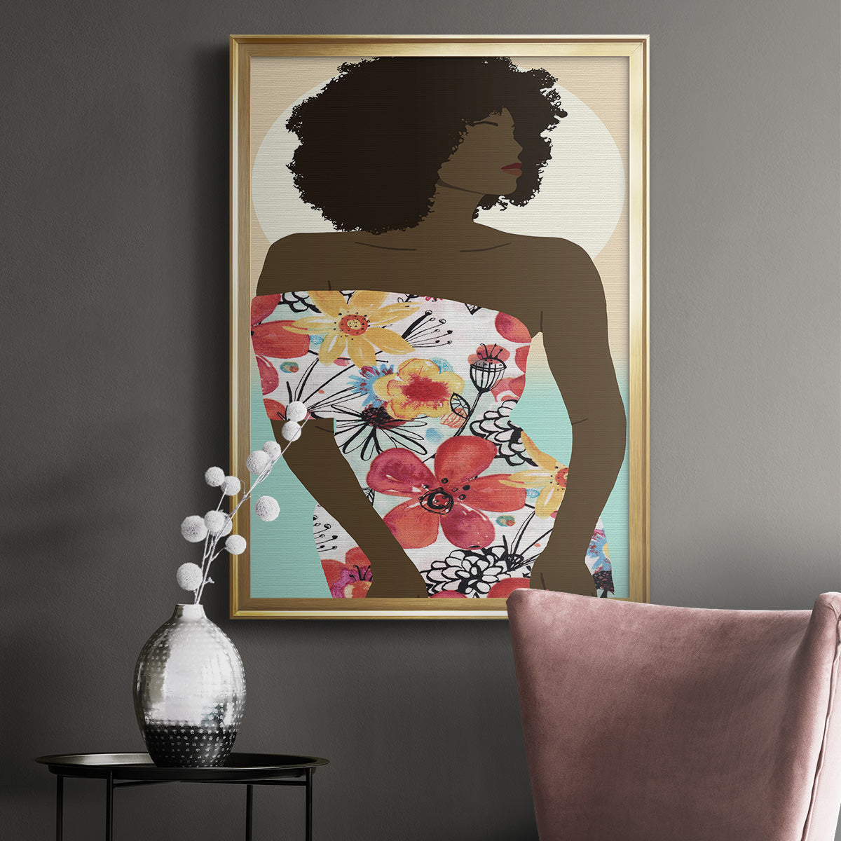 You Go Woman II - Modern Framed Canvas Print