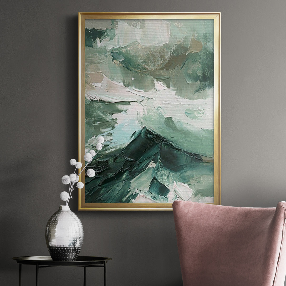 Crashing II - Modern Framed Canvas Print