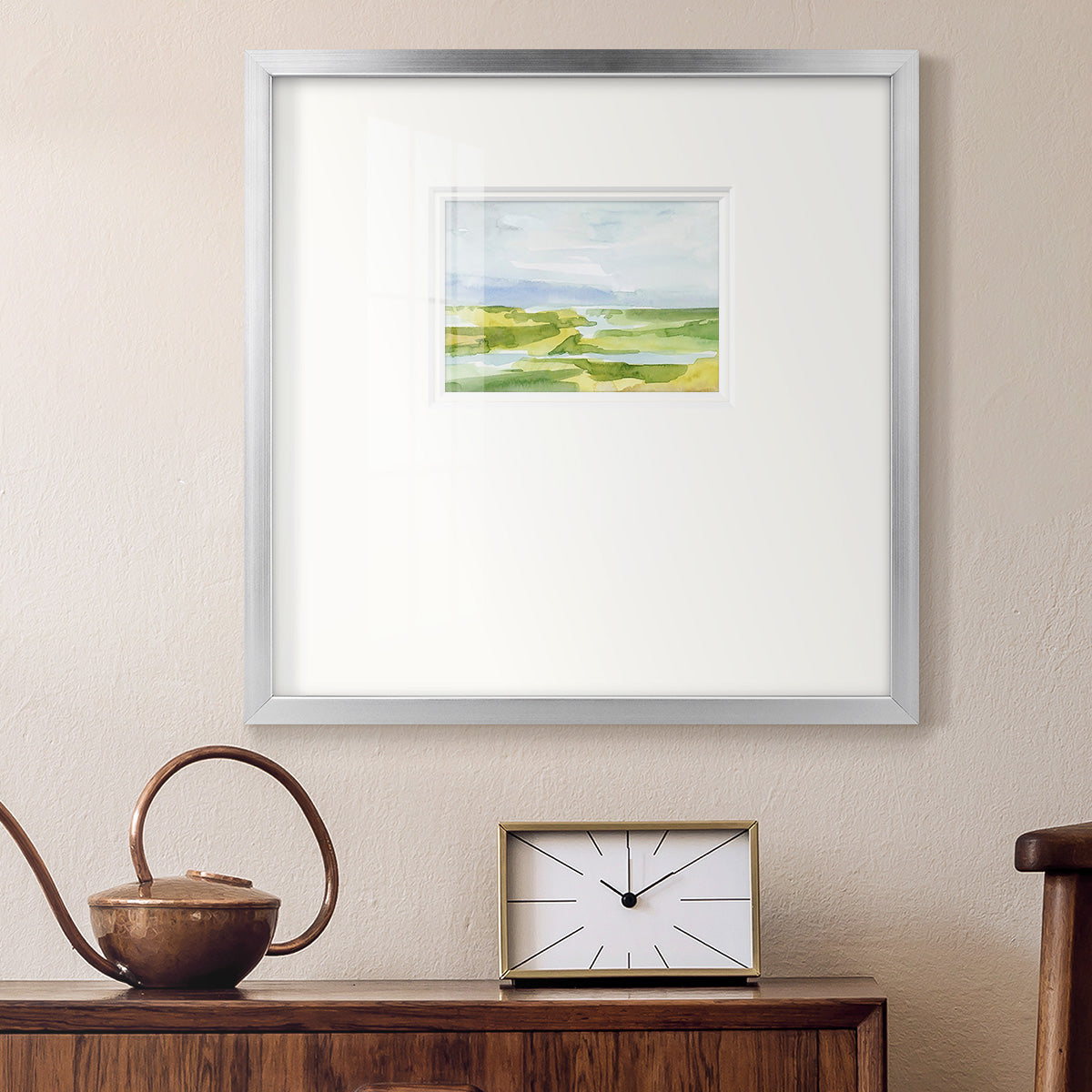 Watery Lowlands III Premium Framed Print Double Matboard