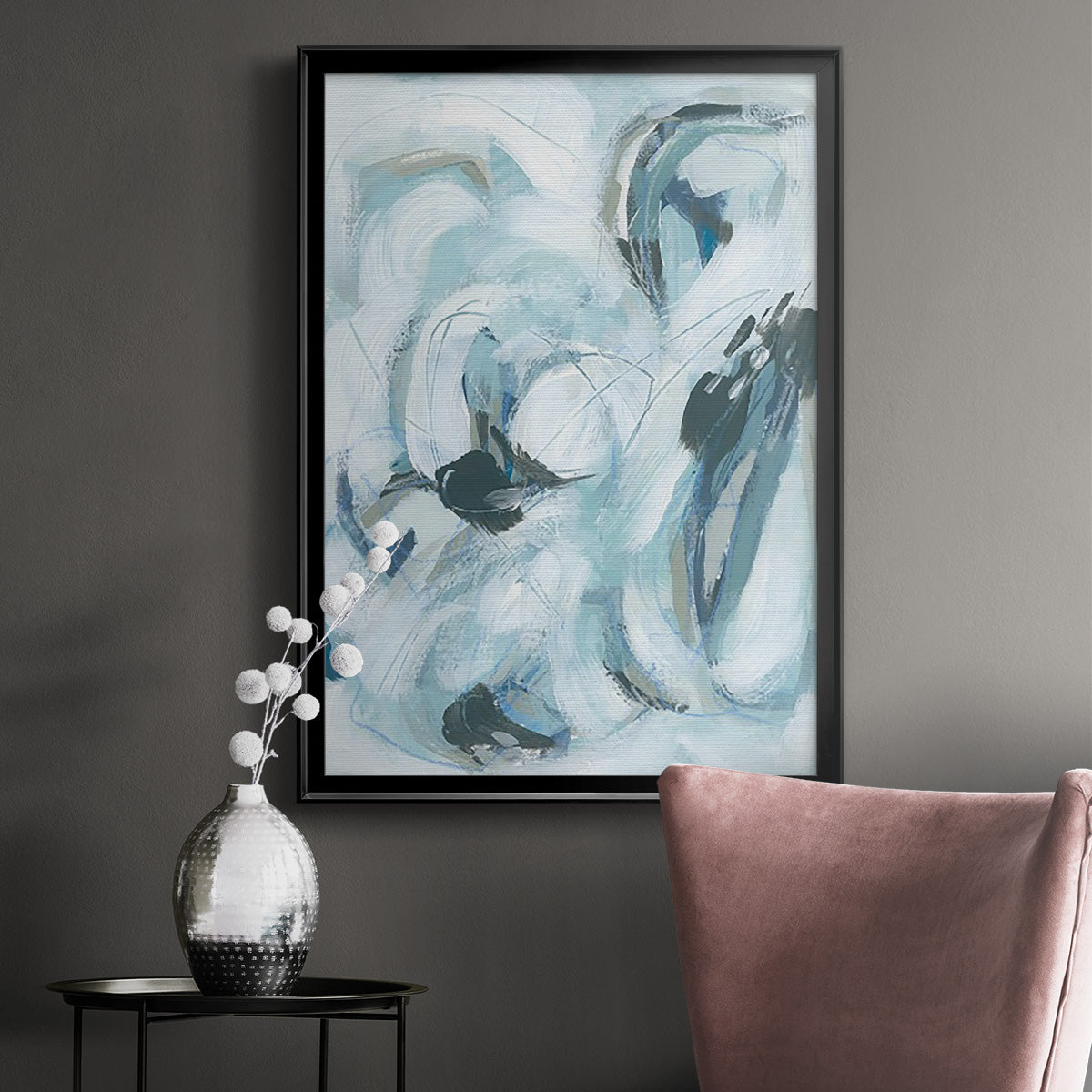 Fluid Receptor I - Modern Framed Canvas Print