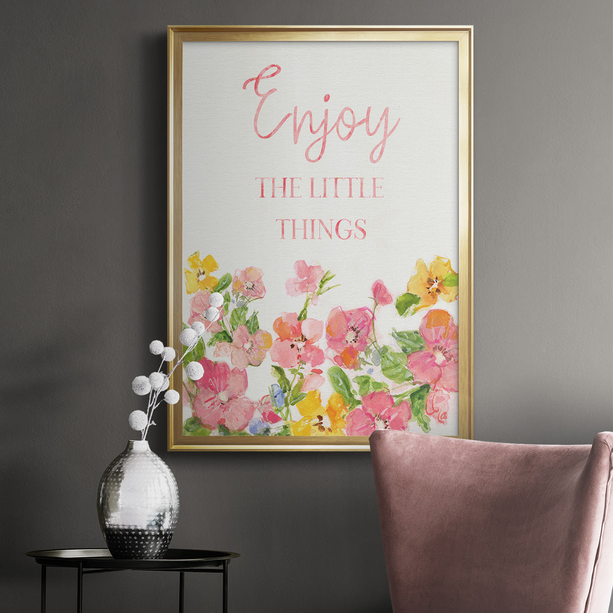 Little Things - Modern Framed Canvas Print