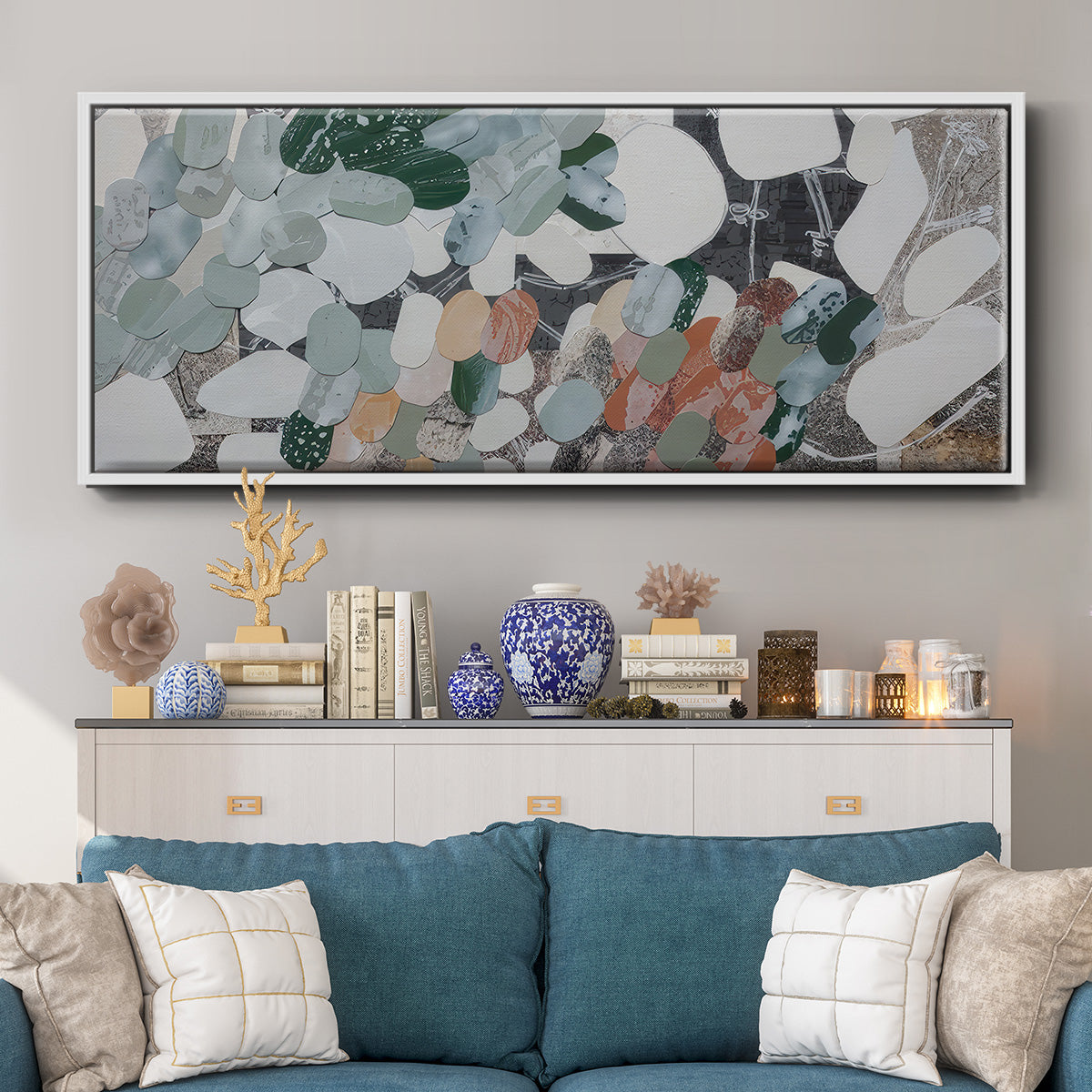 Antelope Canyon Run II - Floater Framed Canvas Print