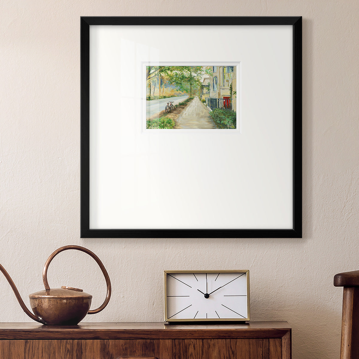 Sunny Side of the Street Premium Framed Print Double Matboard