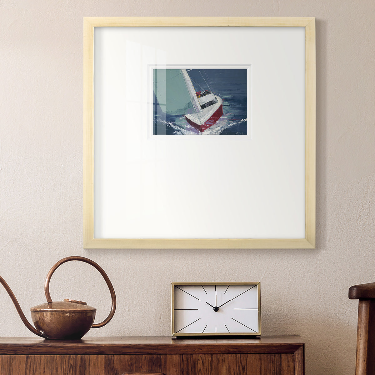 Day Sailing Premium Framed Print Double Matboard