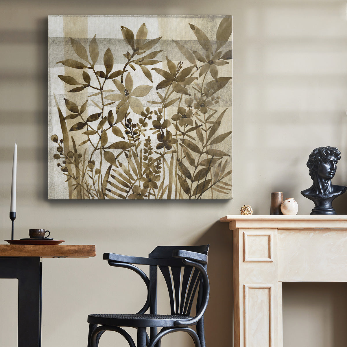 Neutral Garden II - Canvas Art Print