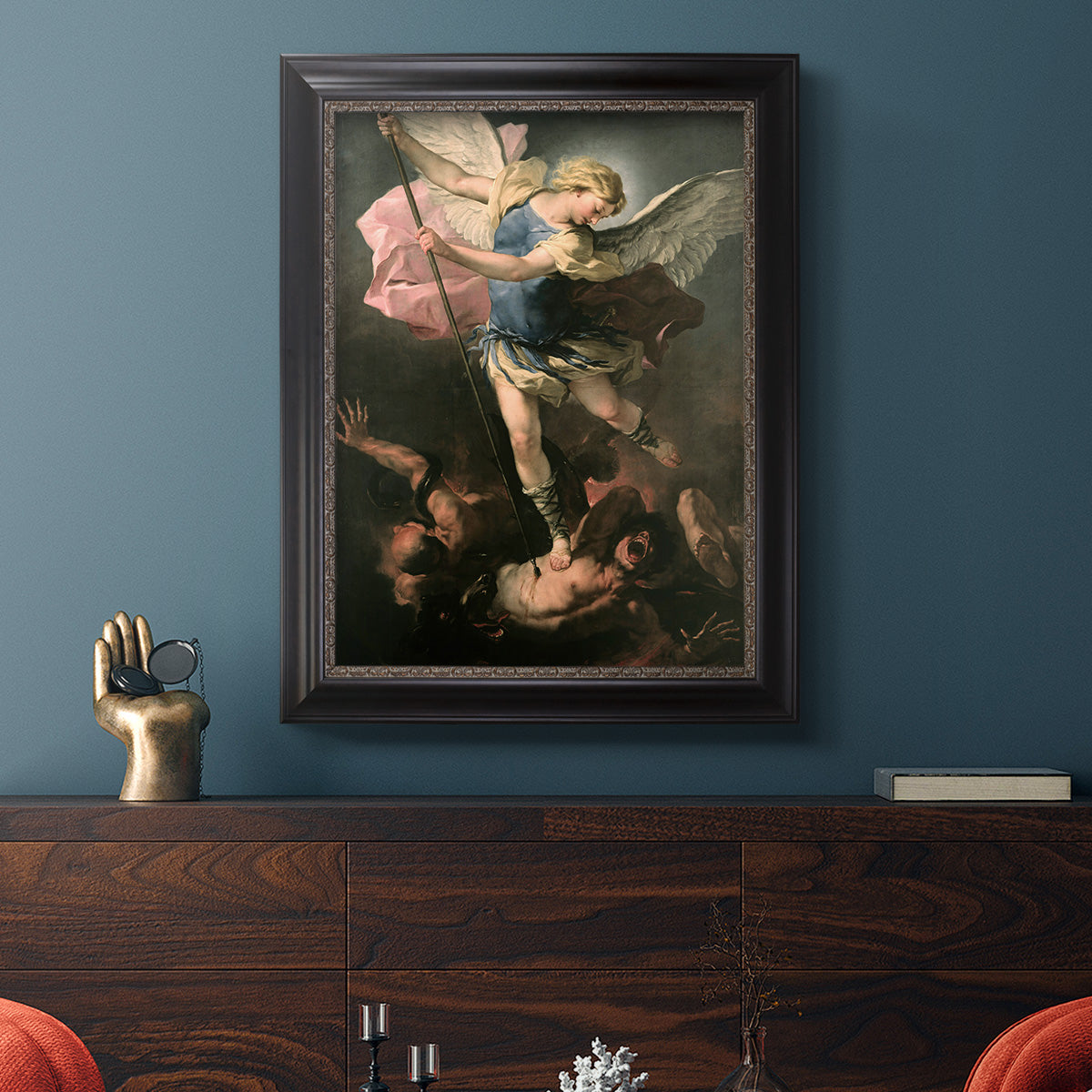 St. Michael - Ornate Framed Canvas Print