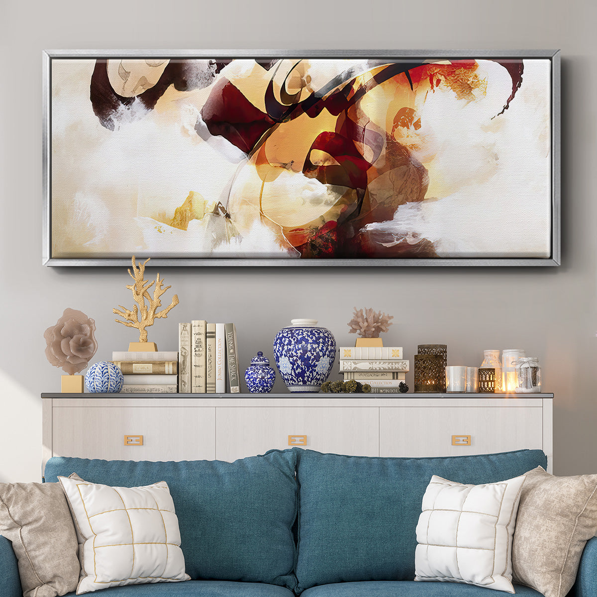 Ramad IV - Floater Framed Canvas Print