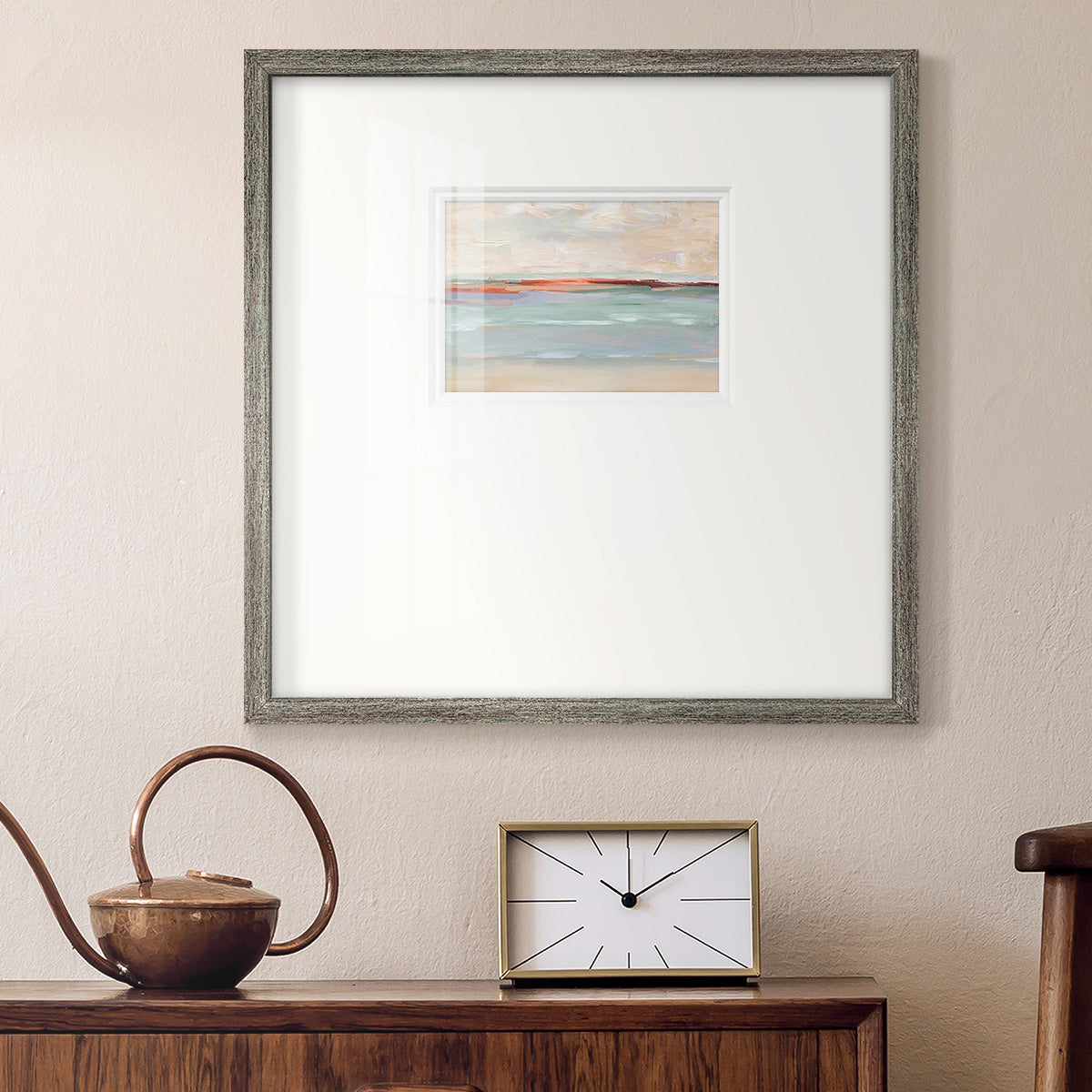 Sienna Horizon I Premium Framed Print Double Matboard