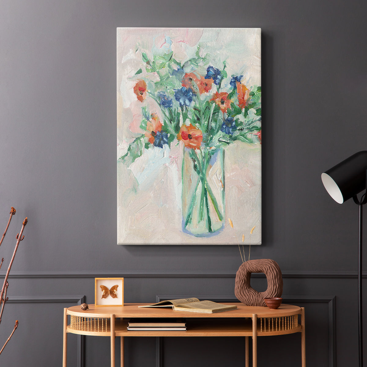 Painterly Soft Bouquet II - Canvas Art Print