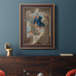 Classical religious depiction of the Assumption of the Virgin by Nicolas Poussin in an ornate bronzed mahogany wood frame displayed in a dark-toned interior setting.