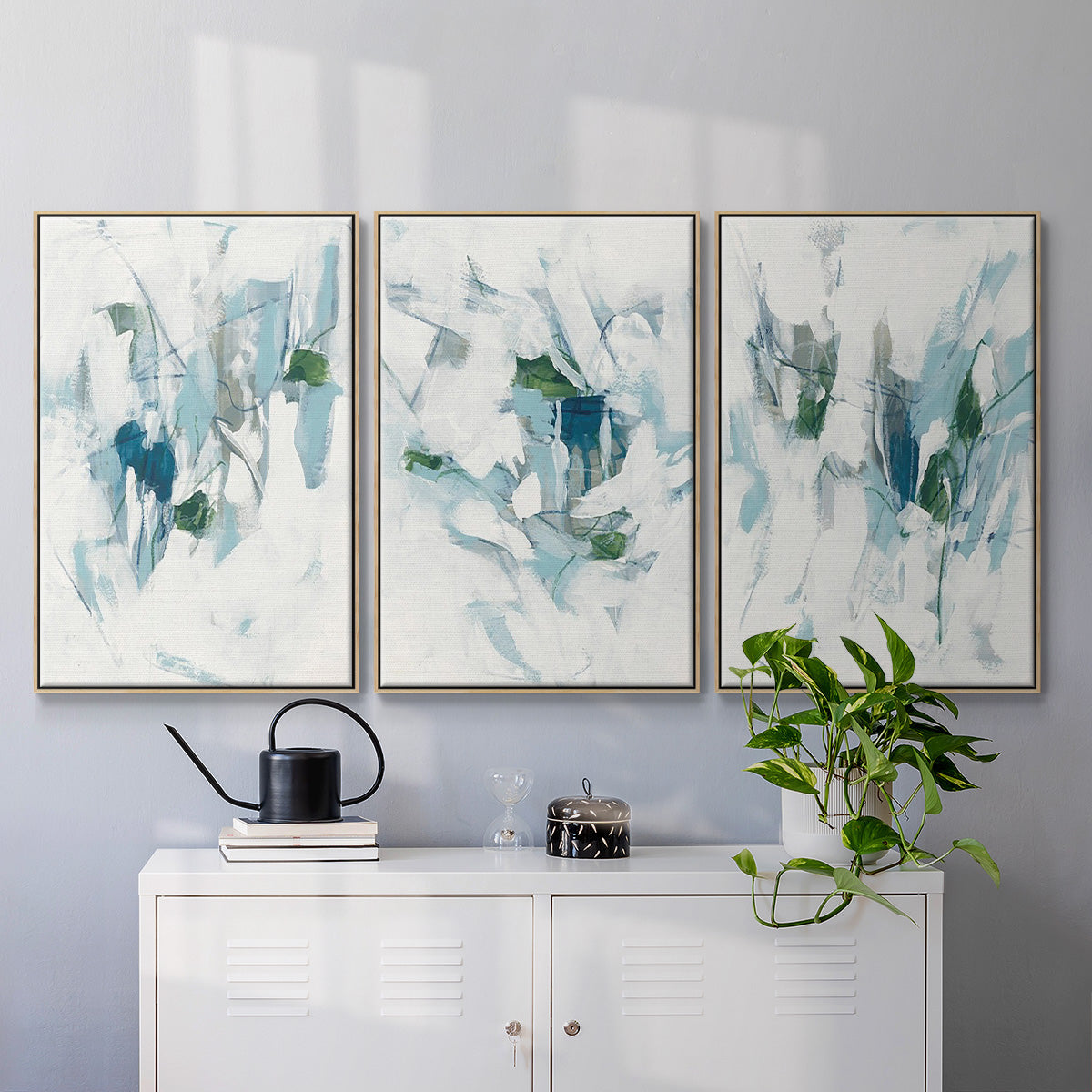 Ice Cavern I - Floater Framed Canvas Set