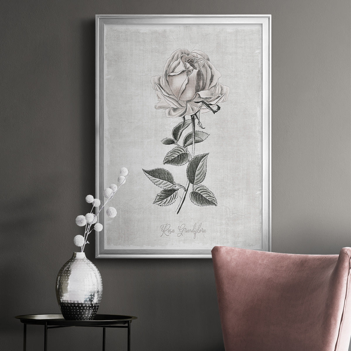 Vintage Botanical II - Modern Framed Canvas Print