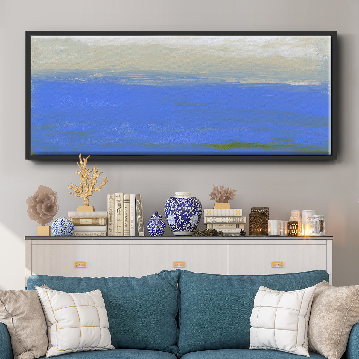 North Fork I - Floater Framed Canvas Print