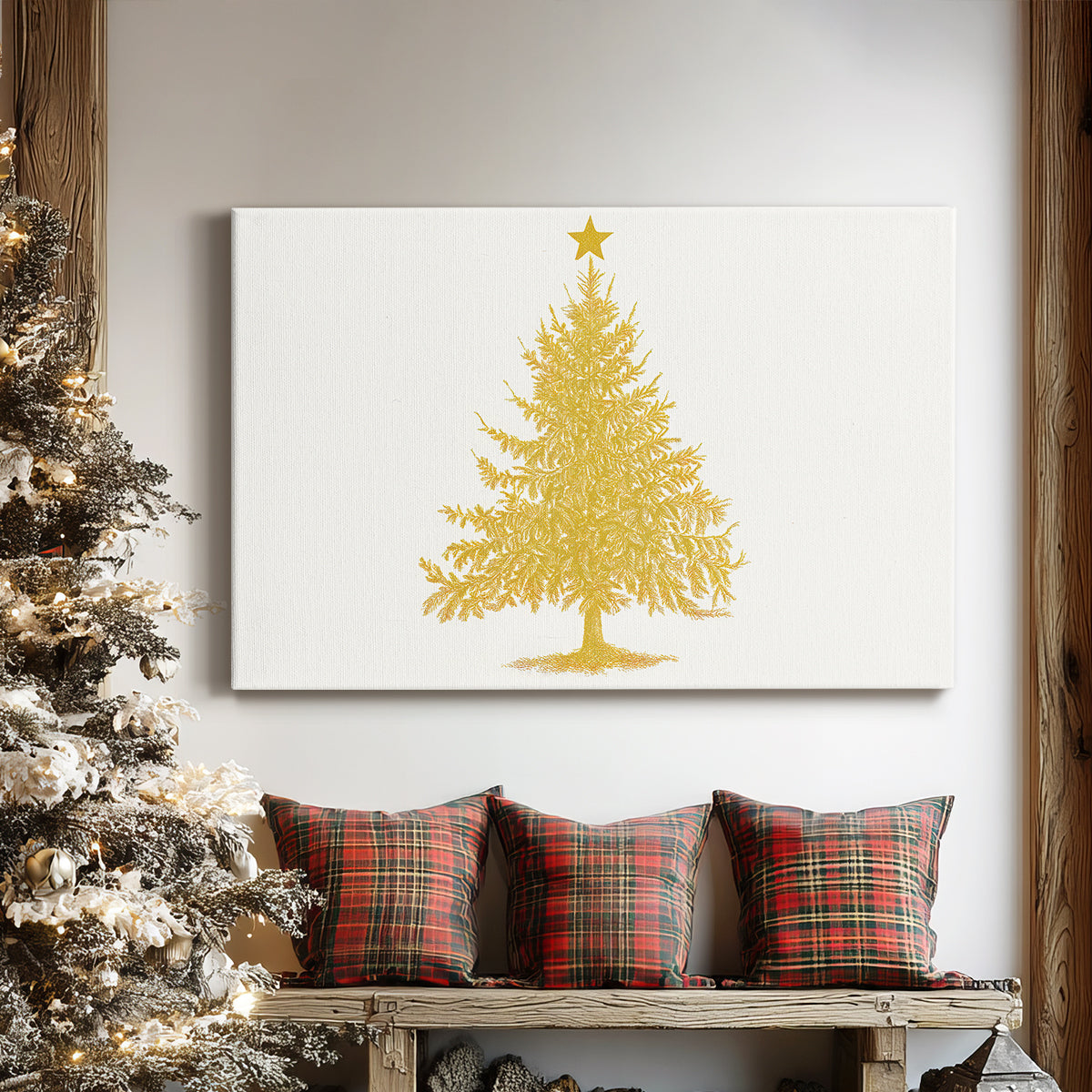 Gilded Mistletoe at Dusk - Canvas Art Print