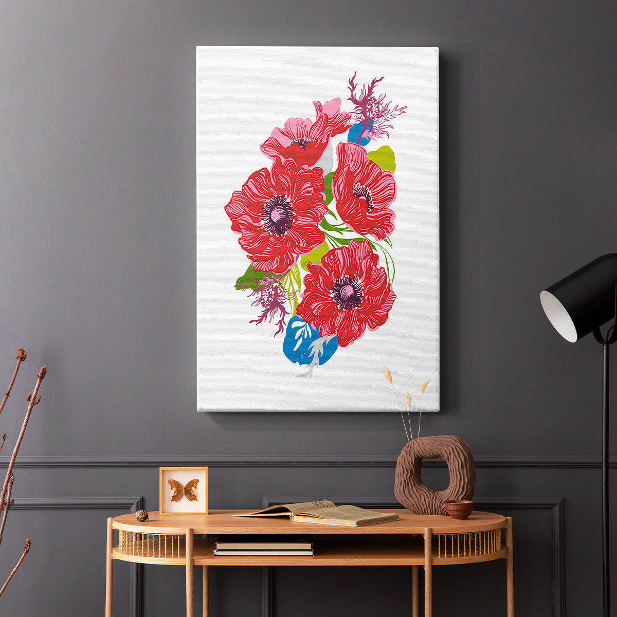 Brilliant Poppies I - Canvas Art Print
