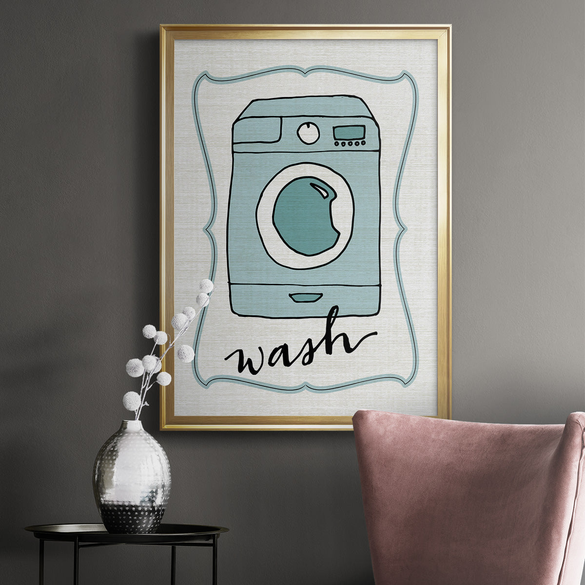 Wash - Modern Framed Canvas Print