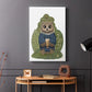 Latte Owl in Sweater - Canvas Art Print