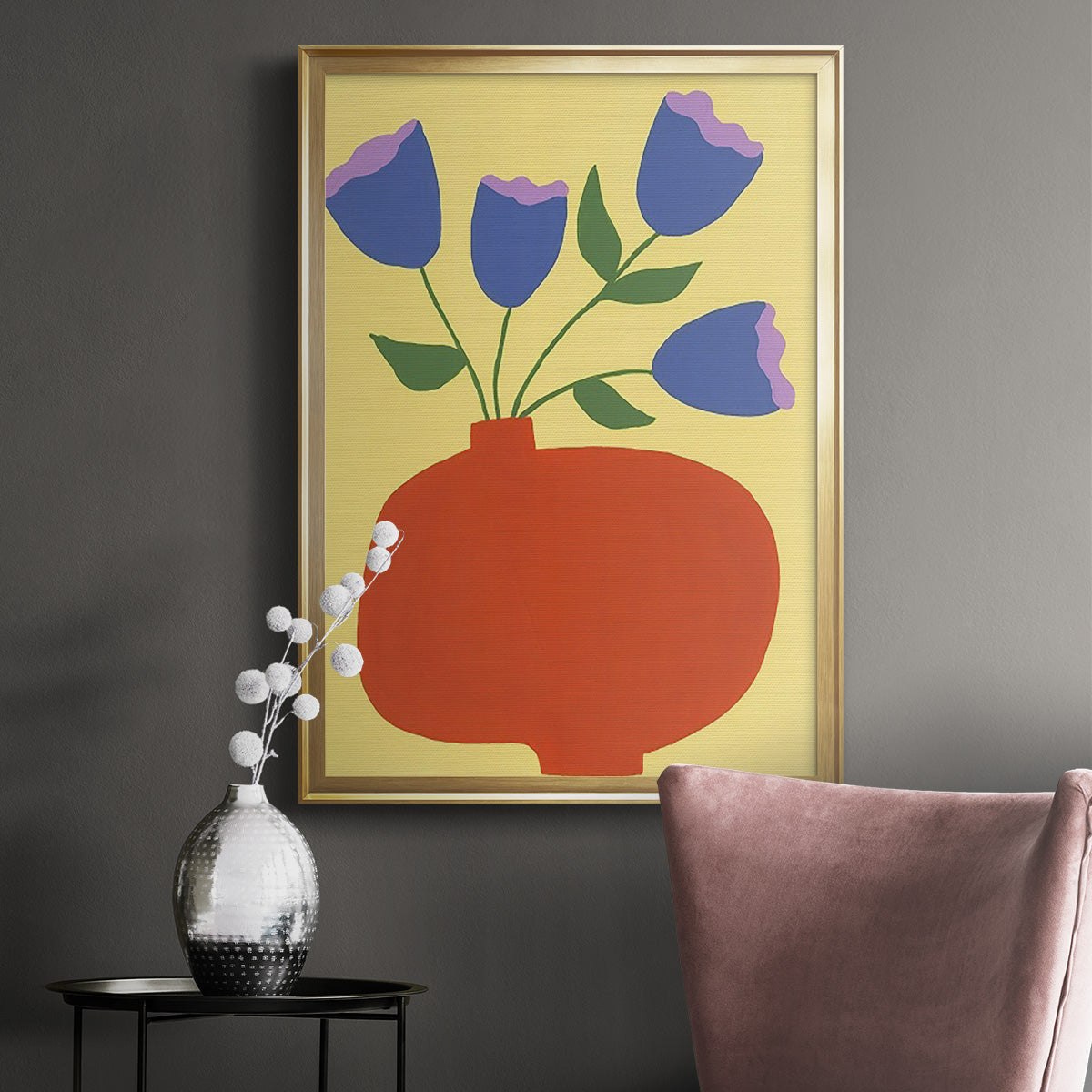 Modern Blooms III - Modern Framed Canvas Print