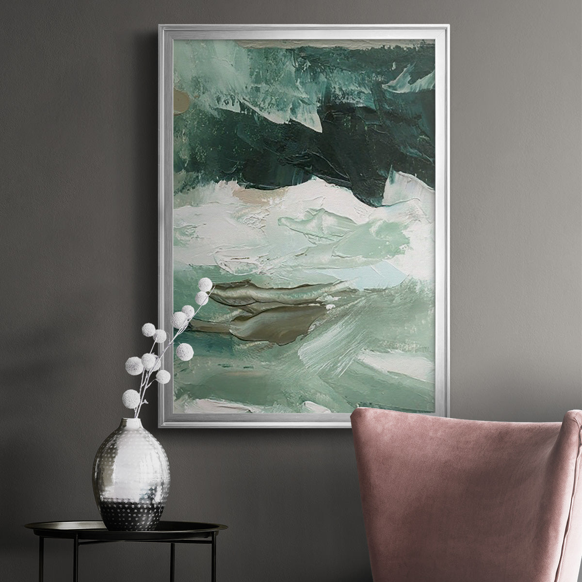 Crashing I - Modern Framed Canvas Print