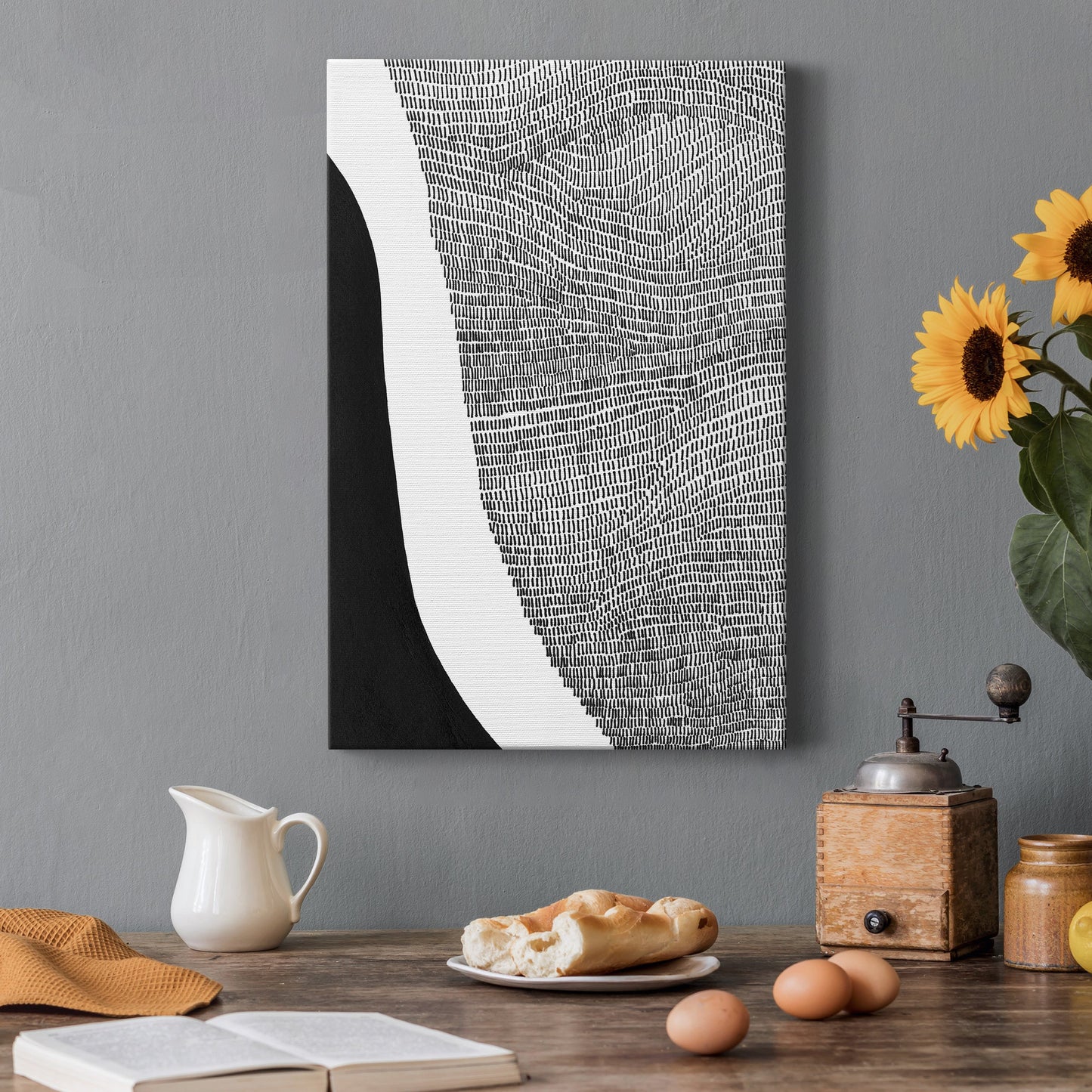 Black & White Abstract I Premium Gallery Wrapped Canvas - Ready to Hang