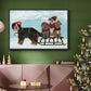 Christmas Mutt Sled - Floater Framed Canvas Print