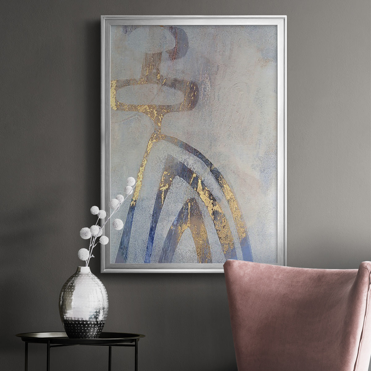 Linx III - Modern Framed Canvas Print