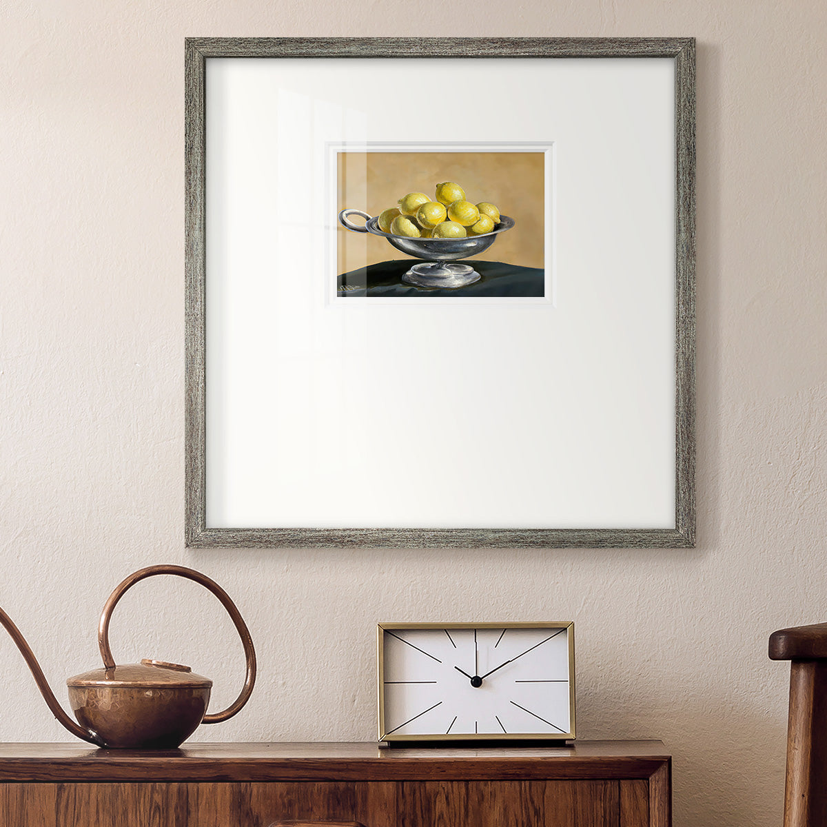 Lemon Bowl  - Double Matboard Framed Print