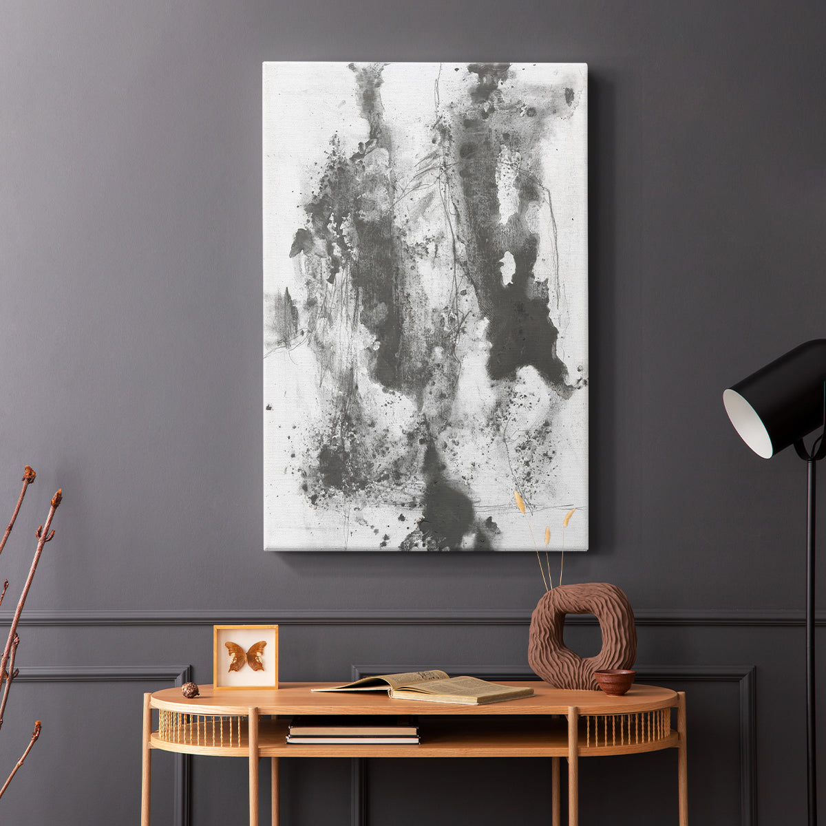 Graphite Abstract III - Canvas Art Print