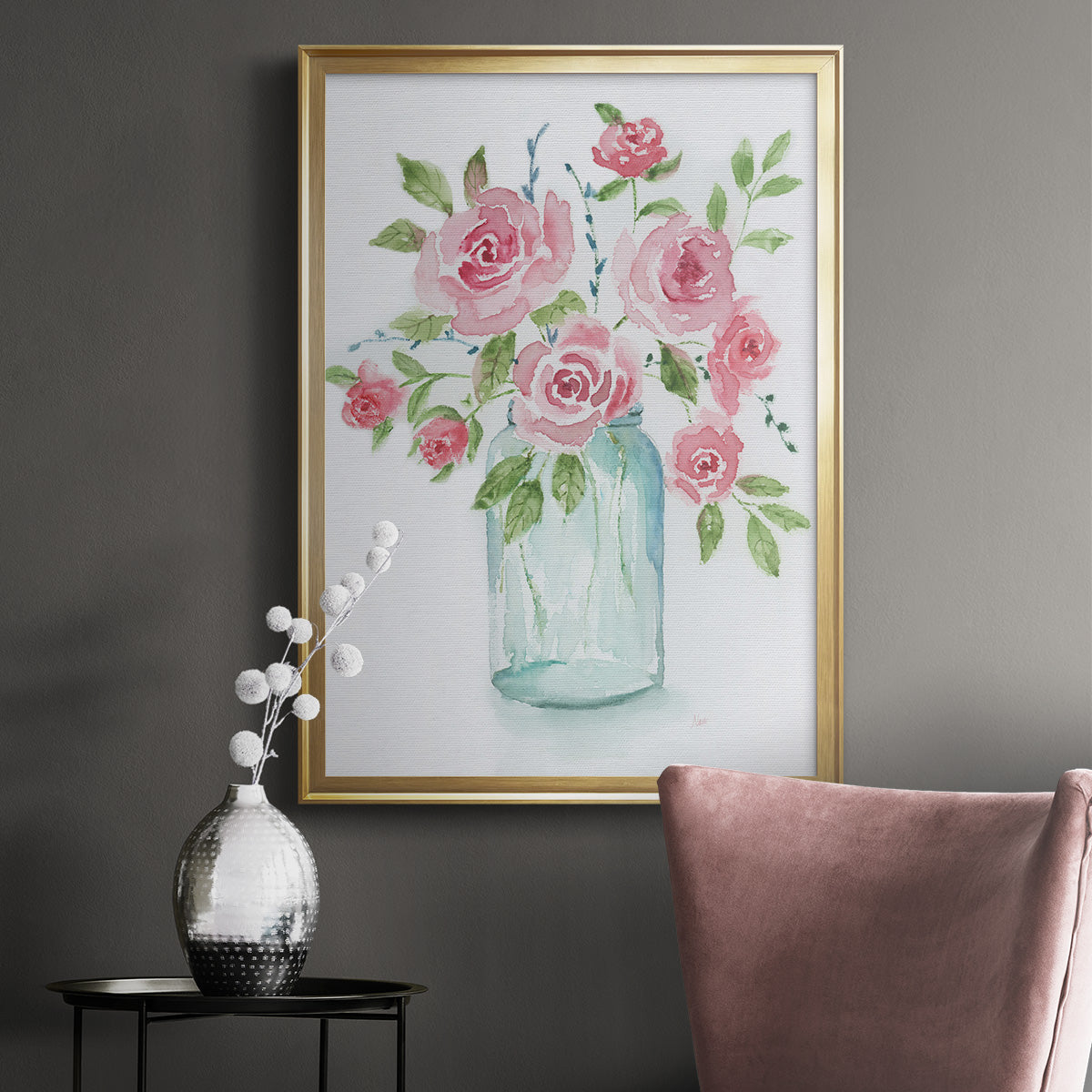 Adorable II - Modern Framed Canvas Print