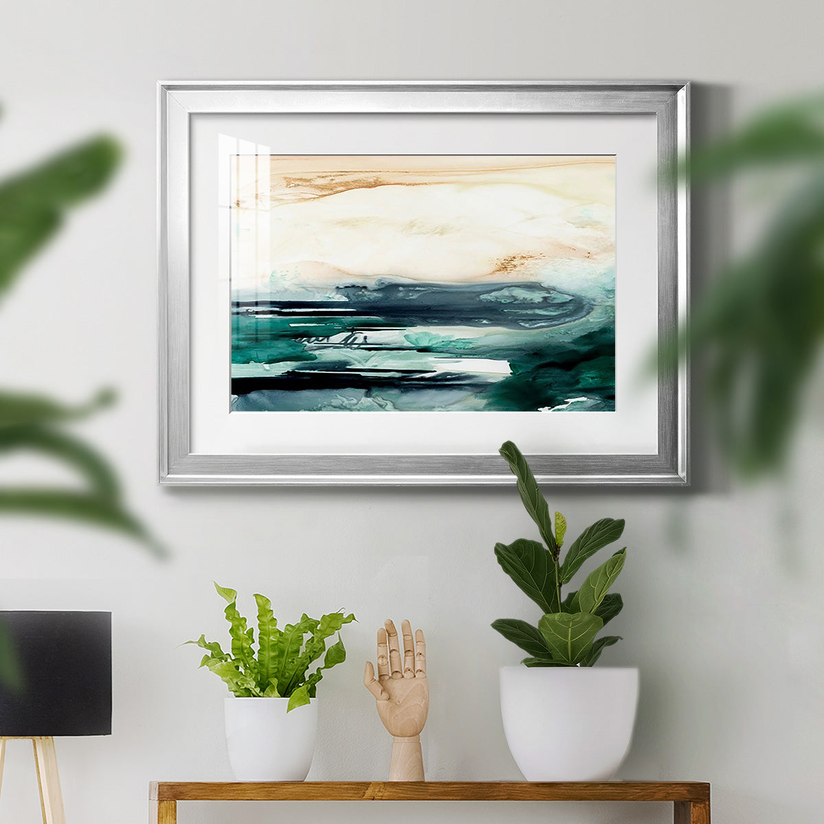 Sea Foam Flow II Premium Framed Print - Ready to Hang