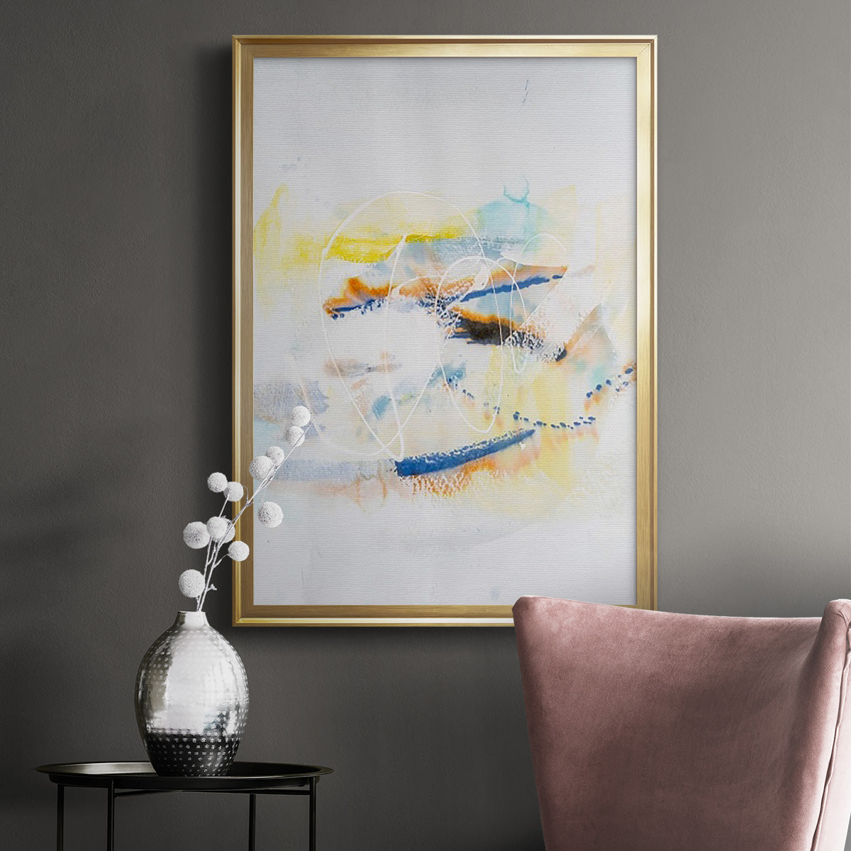 Spacial I - Modern Framed Canvas Print