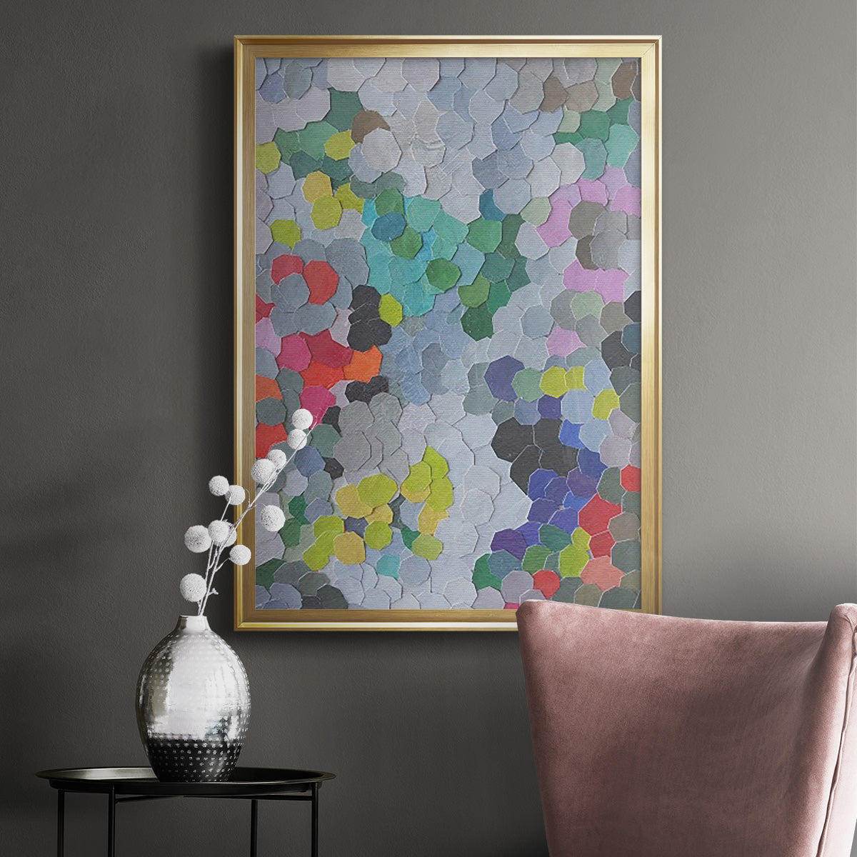 Buckingham Gardens - Modern Framed Canvas Print