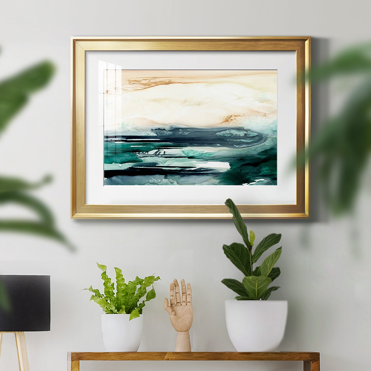 Sea Foam Flow II Premium Framed Print - Ready to Hang