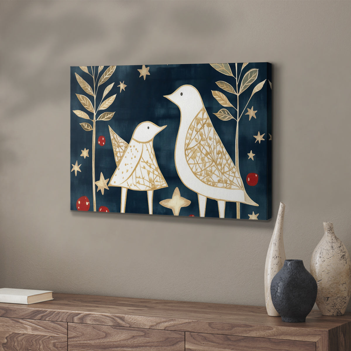 Christmas Birds LXXXIV - Canvas Art Print
