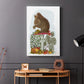 Red Squirrel On Mushroom - Canvas Art Print