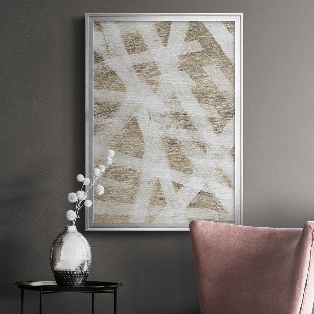 Splinters - Modern Framed Canvas Print
