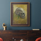 Profile skull study artwork by Vincent van Gogh in an ornate bronzed mahogany wood frame displayed in a dark-toned interior setting.
