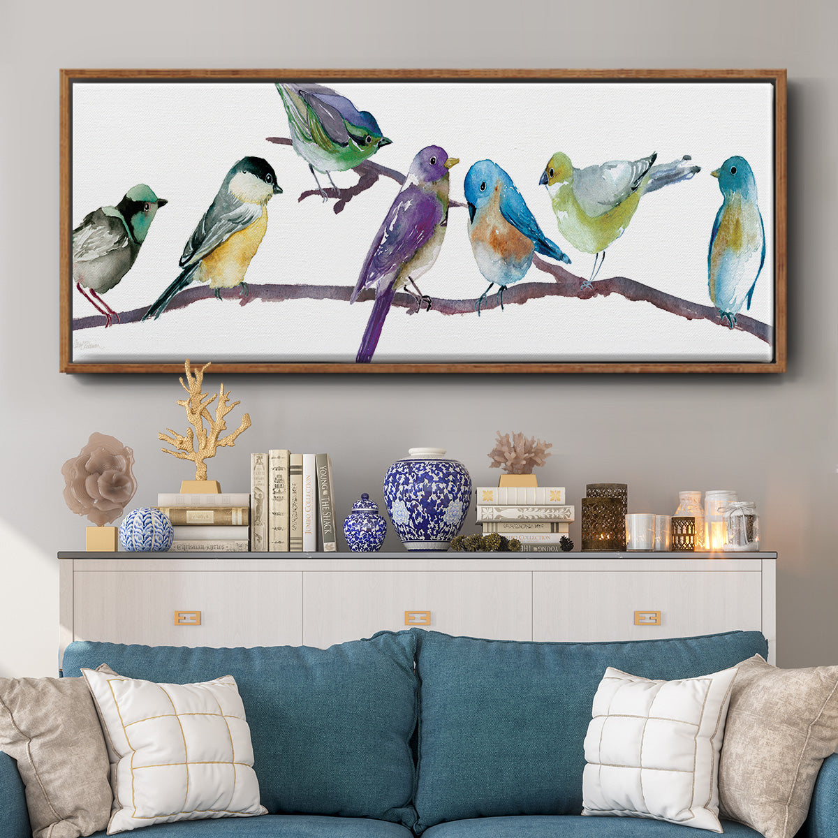 Colorful Spot - Floater Framed Canvas Print