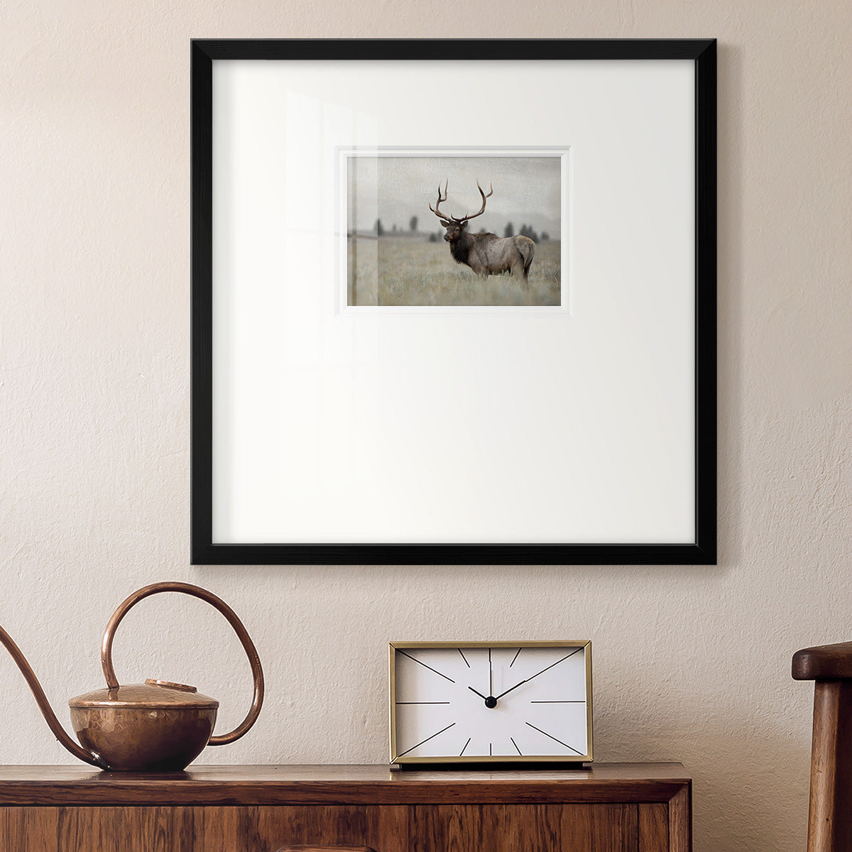 Grand Elk Premium Framed Print Double Matboard