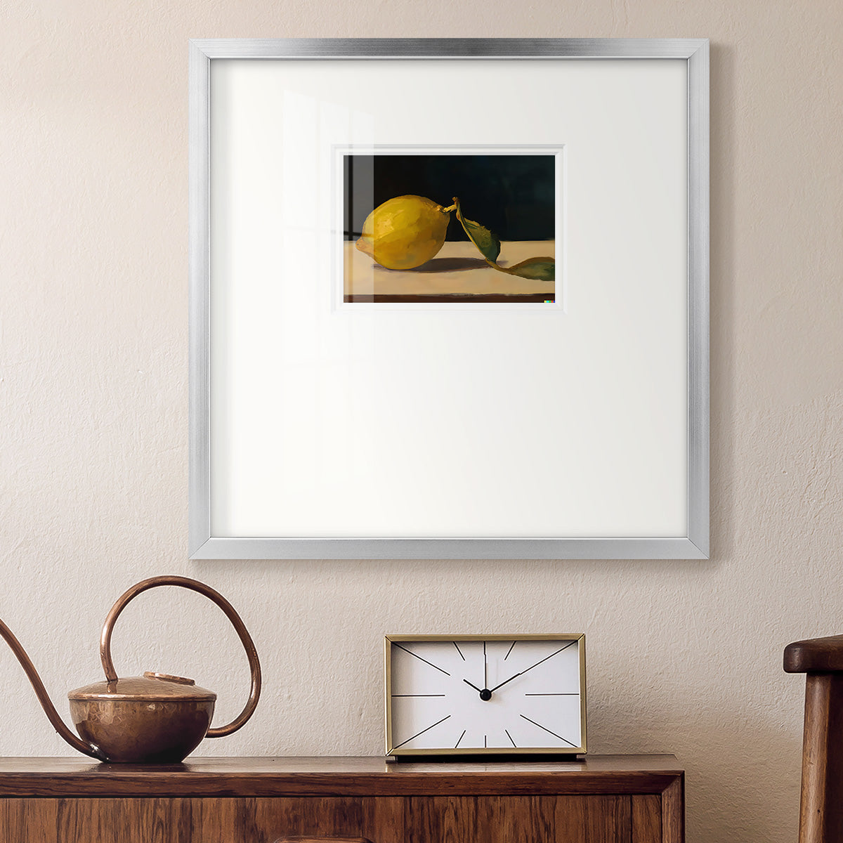 Lonely Lemon Premium Framed Print Double Matboard