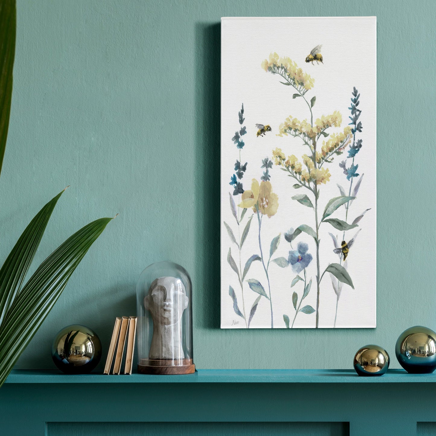 Bumble Bee Garden II - Canvas Art Print