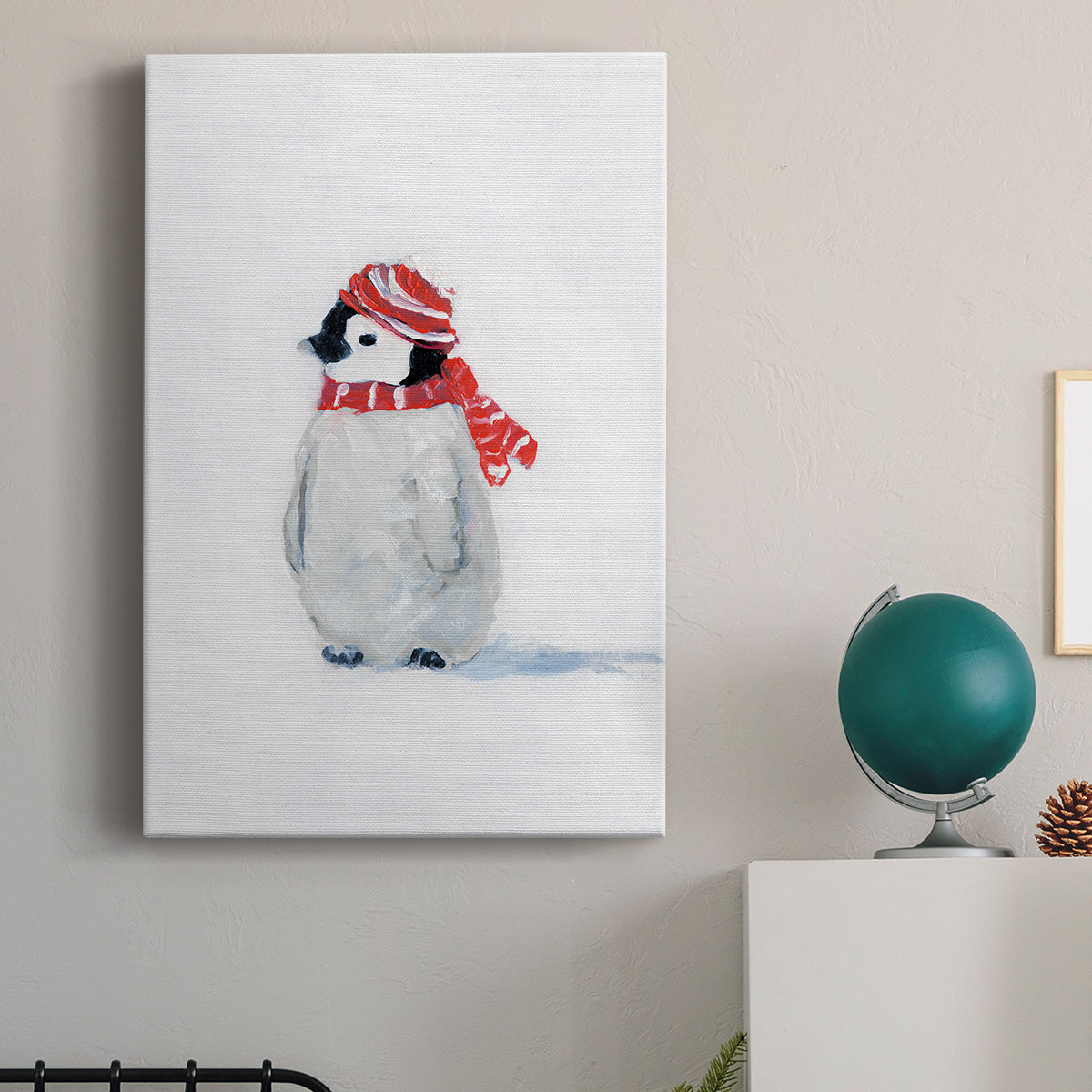 Penguin Play II Premium Gallery Wrapped Canvas - Ready to Hang