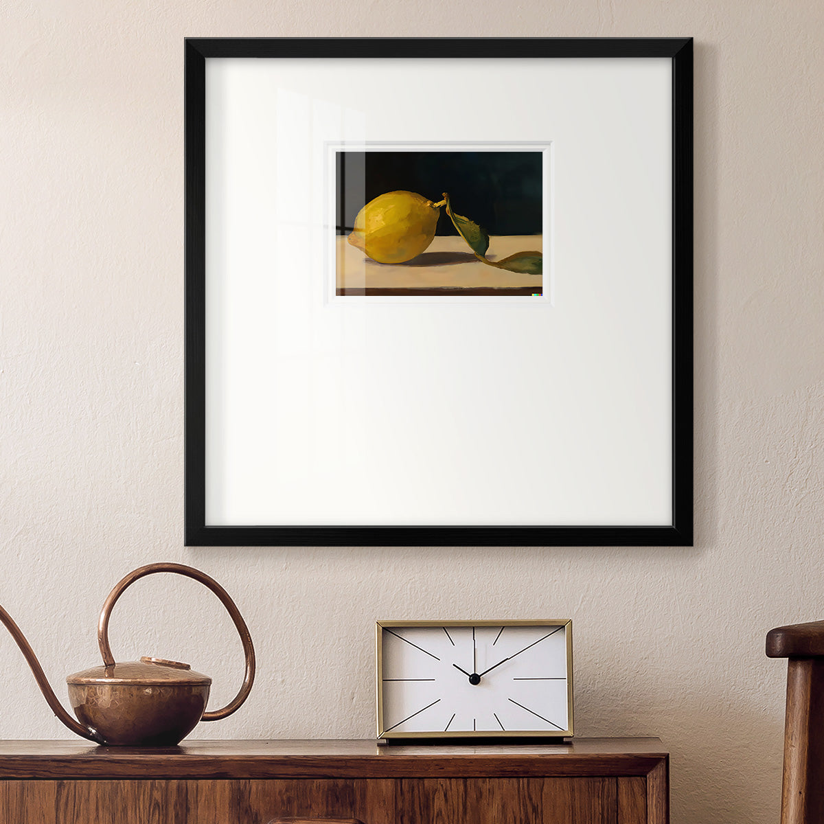 Lonely Lemon Premium Framed Print Double Matboard