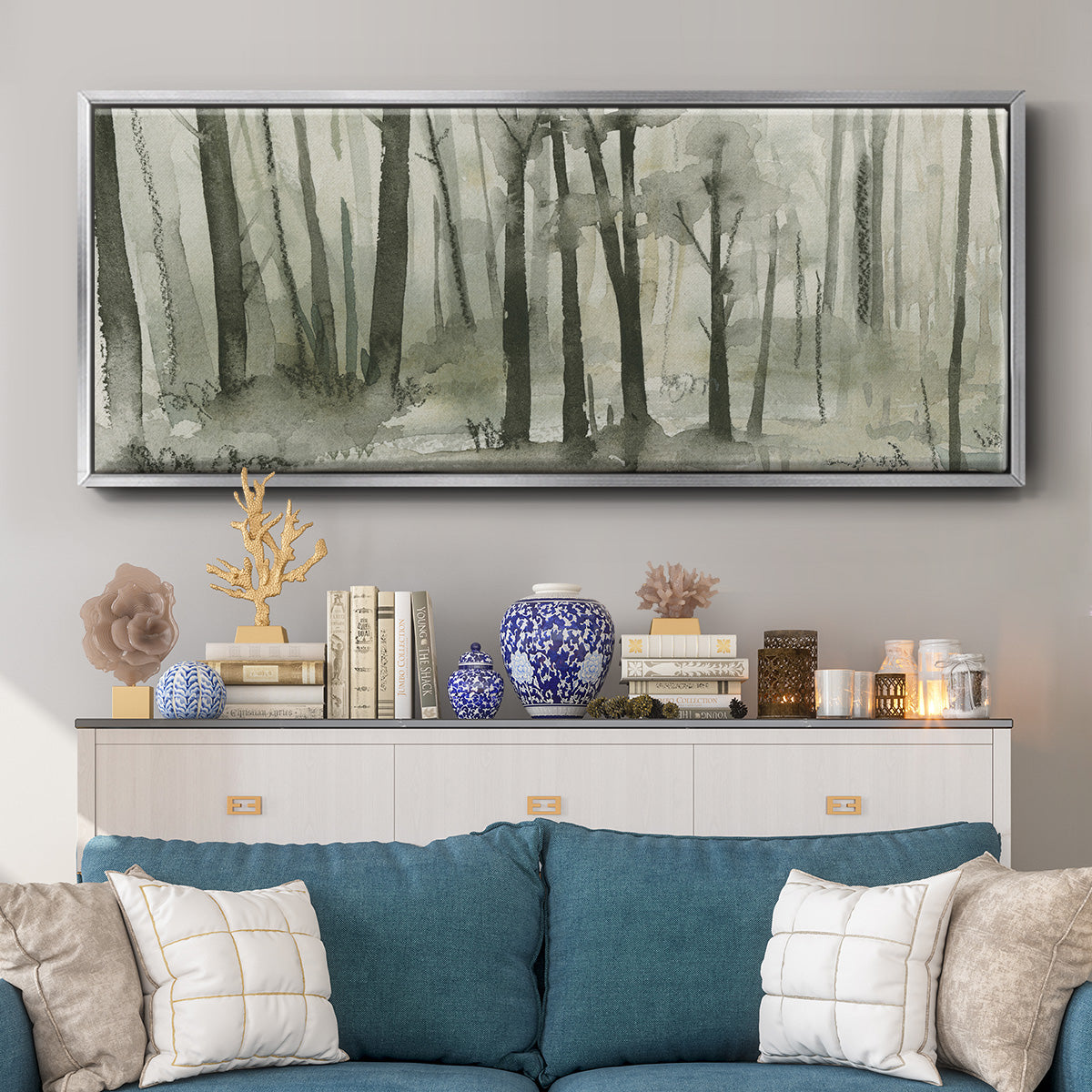 Into the Woods I - Floater Framed Canvas Print
