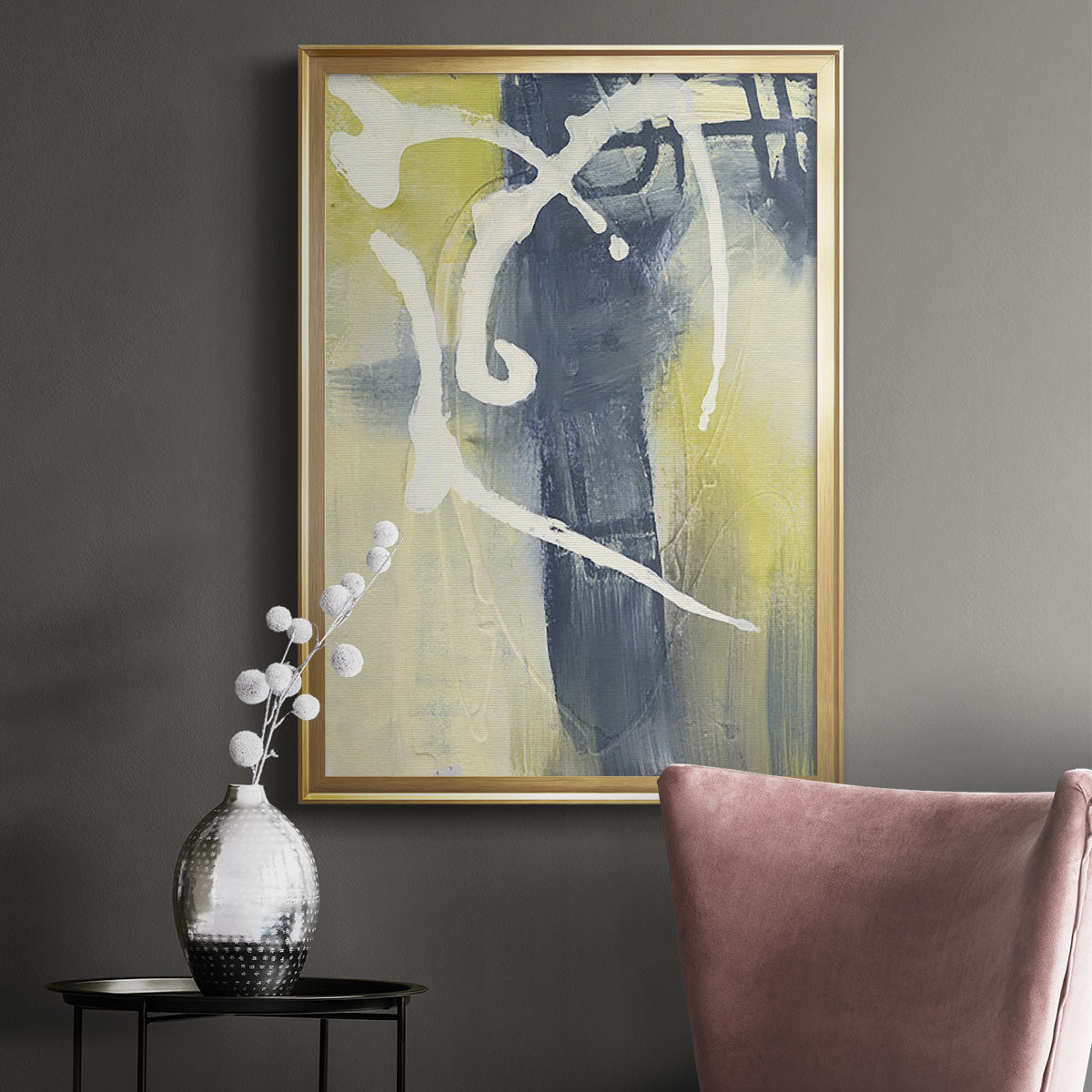Delightful II - Modern Framed Canvas Print