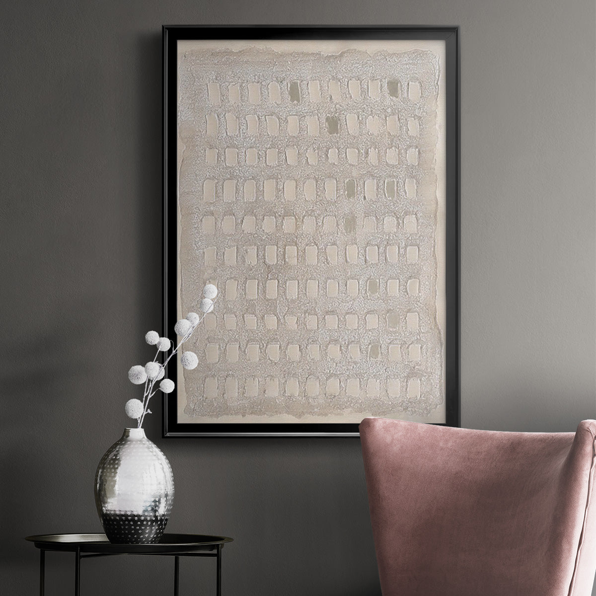 Pearl Punch Card II - Modern Framed Canvas Print