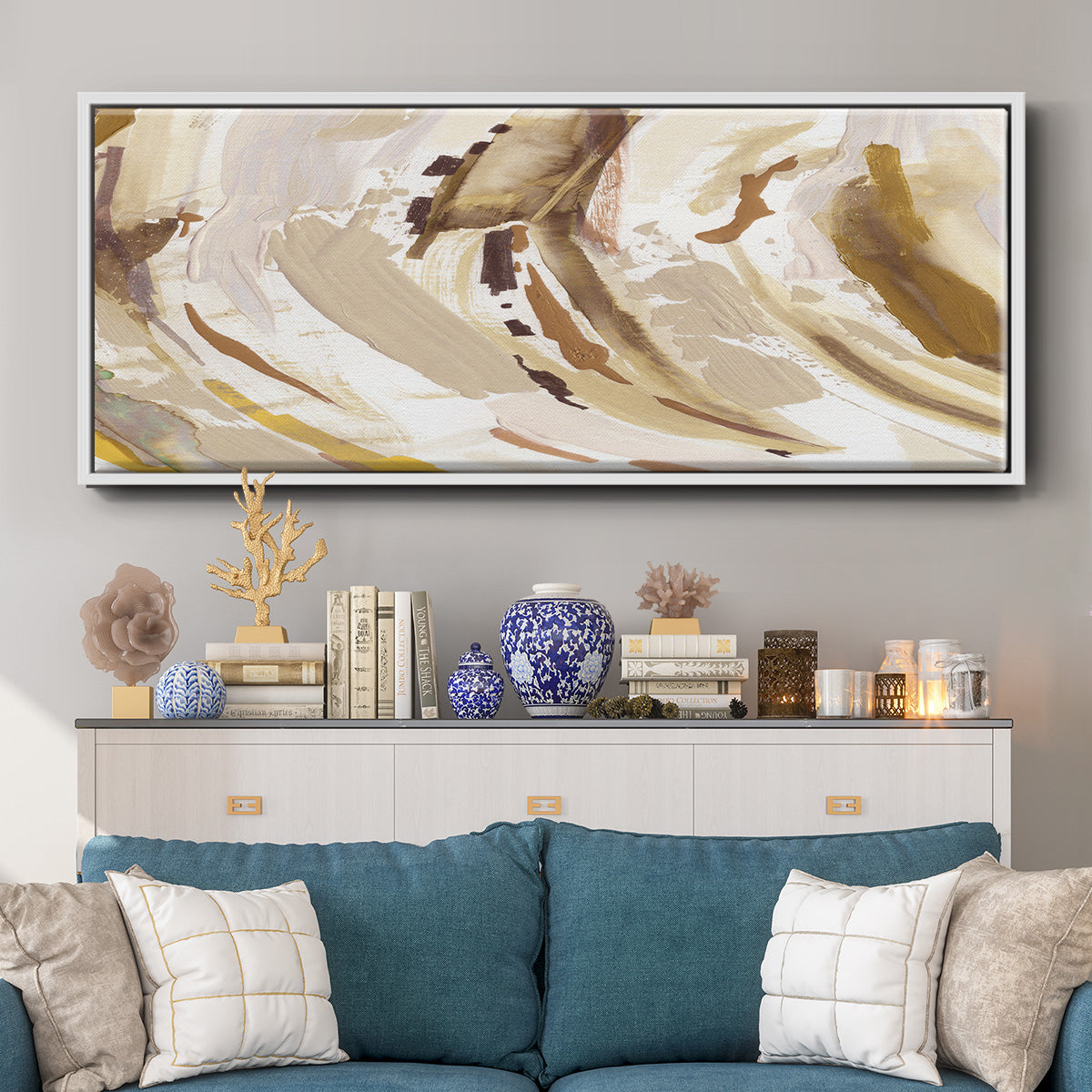 Desert Path - Floater Framed Canvas Print