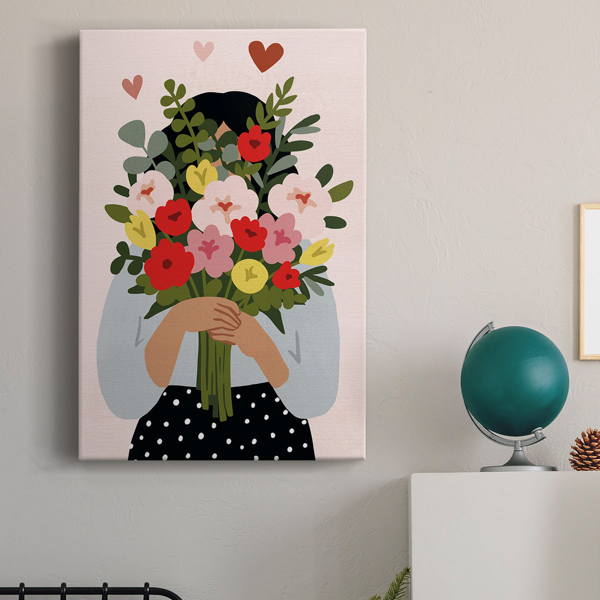 Darling Valentine Collection B Premium Gallery Wrapped Canvas - Ready to Hang