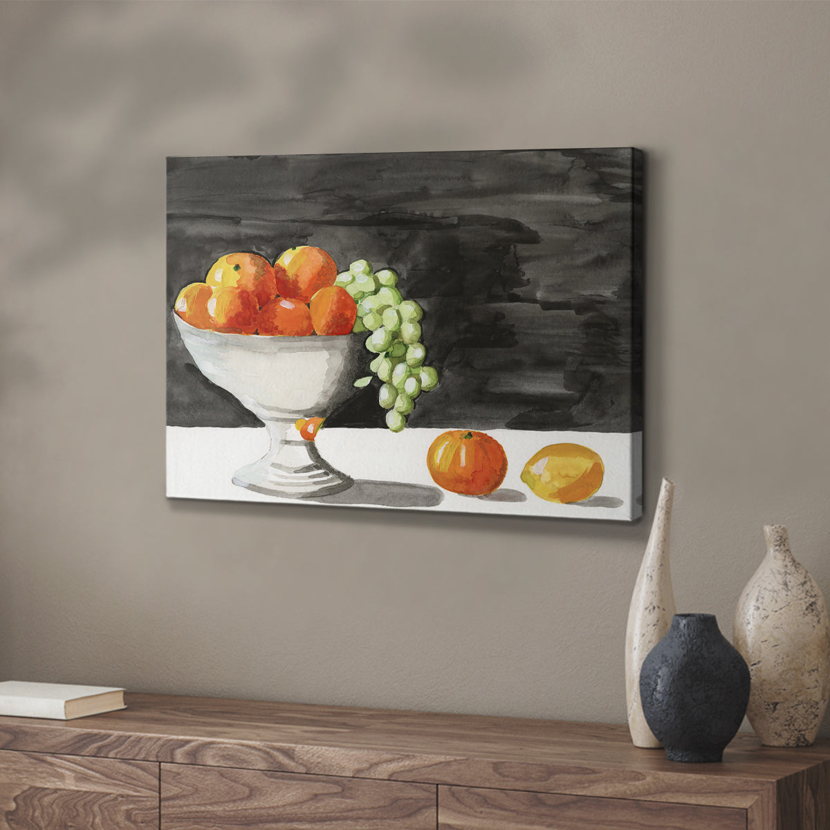 Watercolor Fruit Bowl II - Canvas Art Print